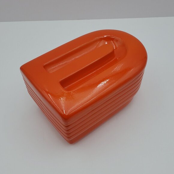 Hall China Company Westinghouse Orange Refrigerator Box Lidded Dish Fridgie - Picture 3 of 10